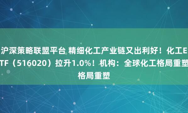 沪深策略联盟平台 精细化工产业链又出利好！化工ETF（516020）拉升1.0%！机构：全球化工格局重塑