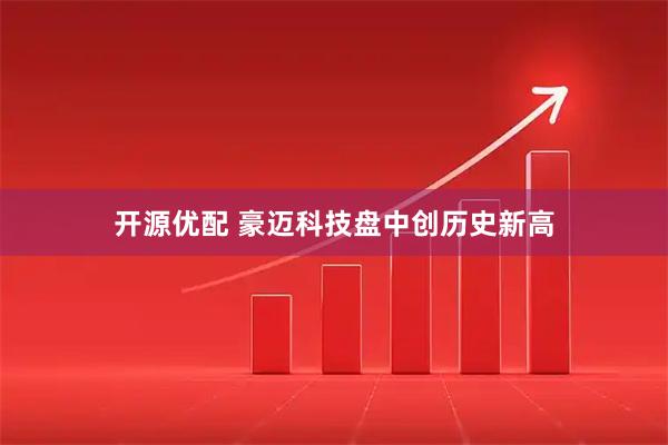 开源优配 豪迈科技盘中创历史新高