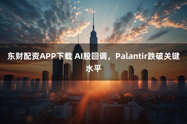 东财配资APP下载 AI股回调，Palantir跌破关键水平