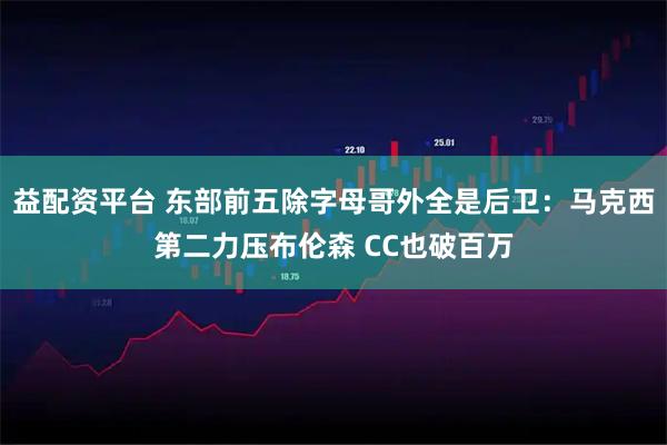 益配资平台 东部前五除字母哥外全是后卫：马克西第二力压布伦森 CC也破百万